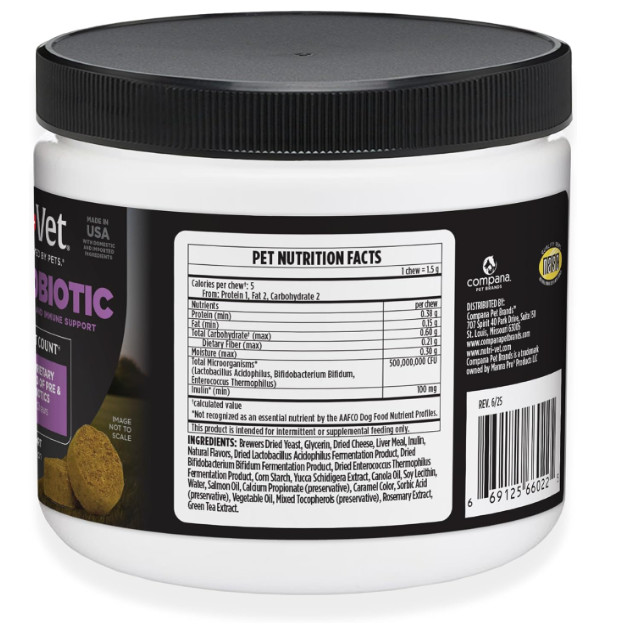 Nutri-Vet Pre and Probiotic for Dogs Digestive Health Support 120 Soft Chews NEW