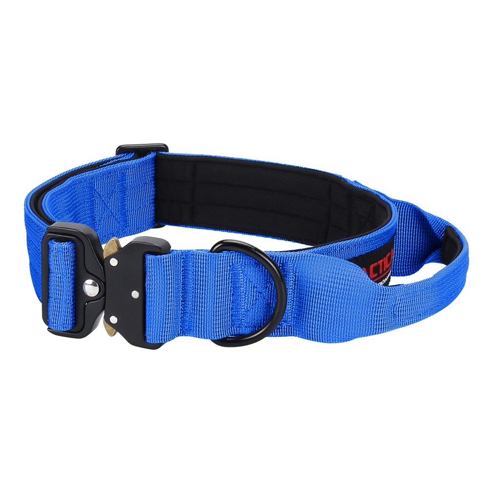 TSG Nylon Heavy Duty Dog Collar With Handle CanineTraining Walking