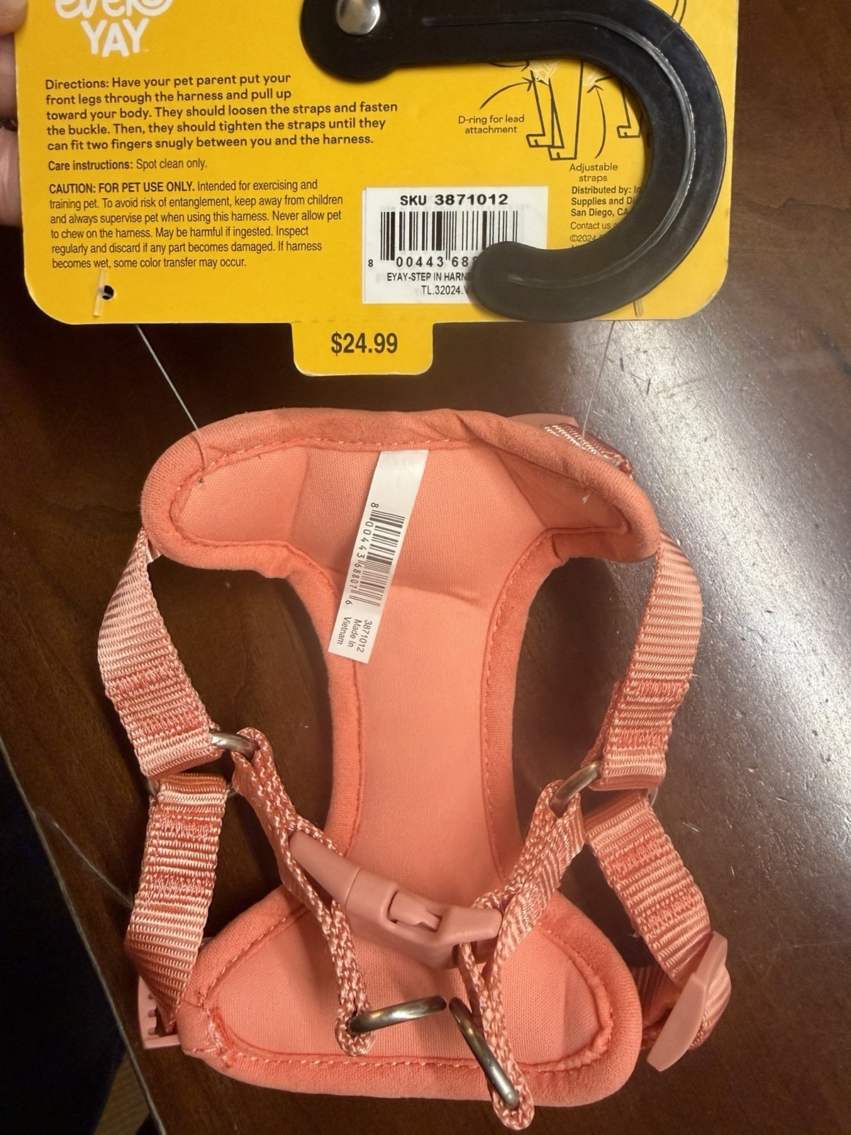 Every Yay Step-In Dog Harness Pink Xtra Small