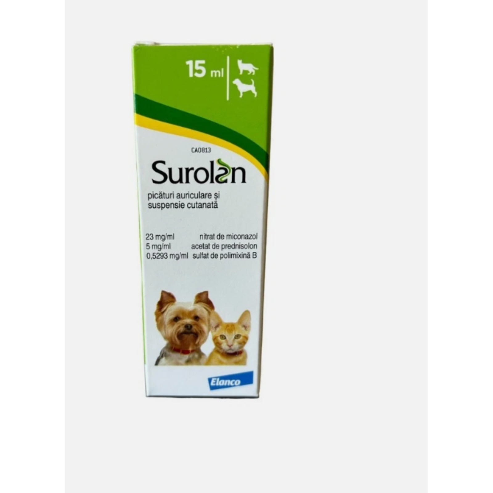 Surolan 15ml Ear Drops for Dogs & Cats Otic Suspension Exp 2027 Elanco New