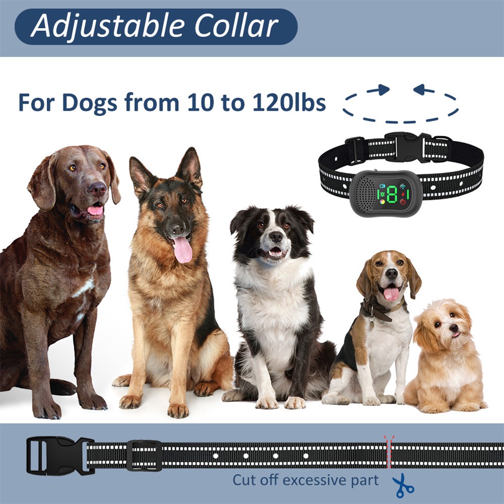 1 Drag-1/2/3 Pet Dog Remote Control Anti Barking Collar Training Collar Shock