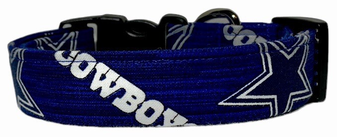 Dallas Cowboys Blue Logo Weathered Handmade Dog Collar