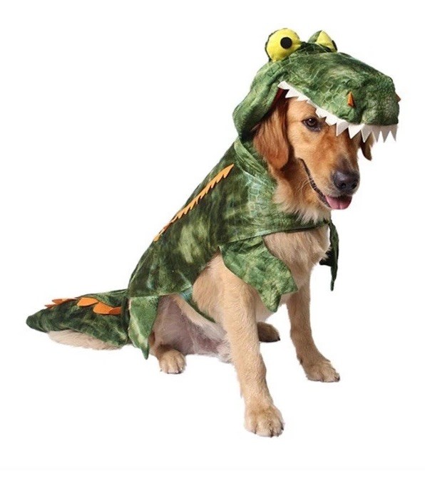 New! Dog Crocodile Design Costume XXXL (3XL) 90-120 lbs. Pet Clothes Alligator