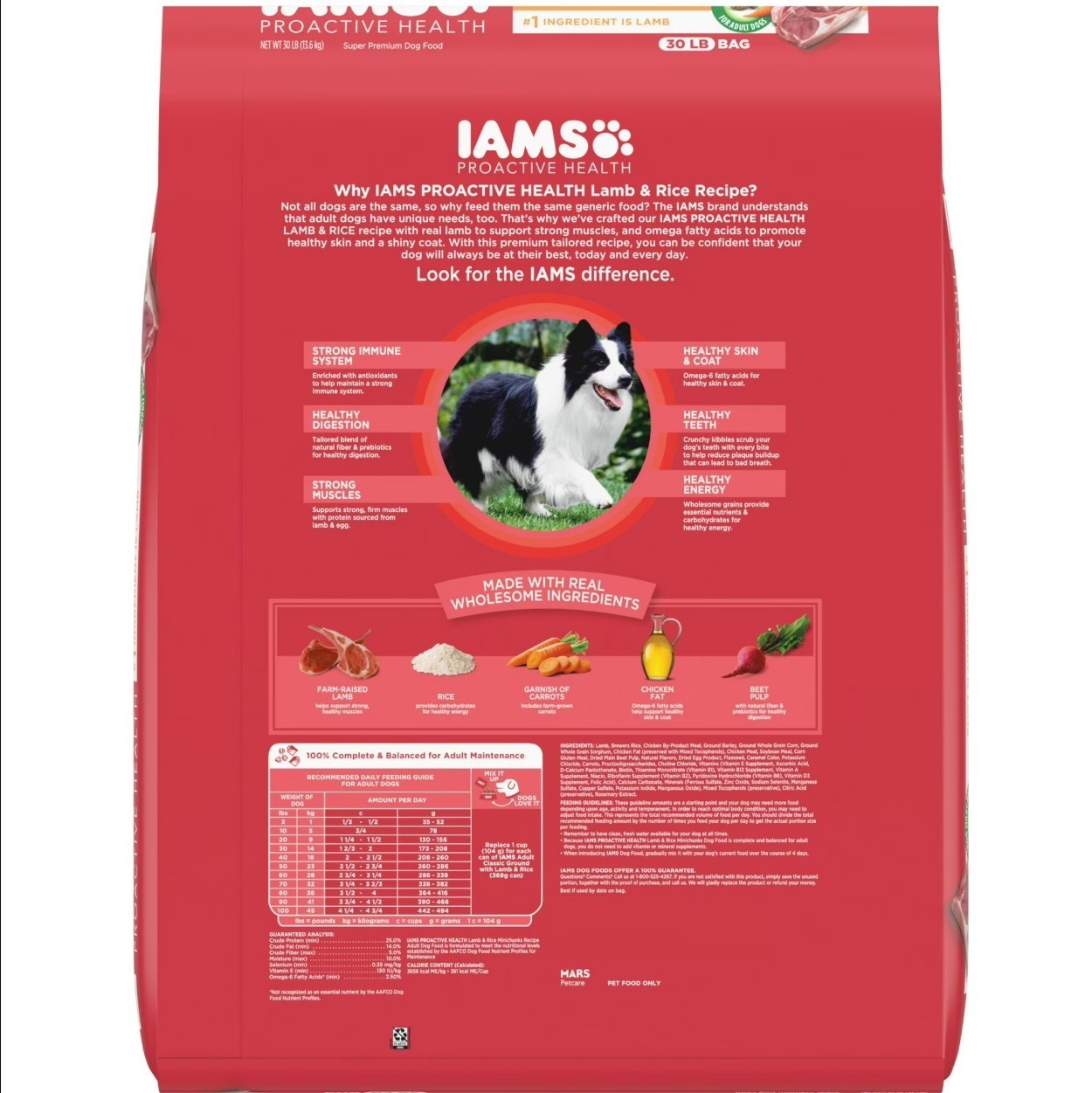 Iams Proactive Health Minichunks Dry Dog Food With Real Lamb & Rice, 30 Lb. Bag