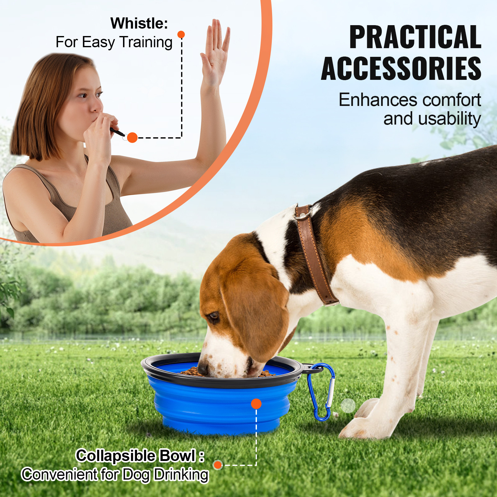 VEVOR Dog Agility Training Kit Obstacle Course Equipment Set Jump Tunnel Outdoor