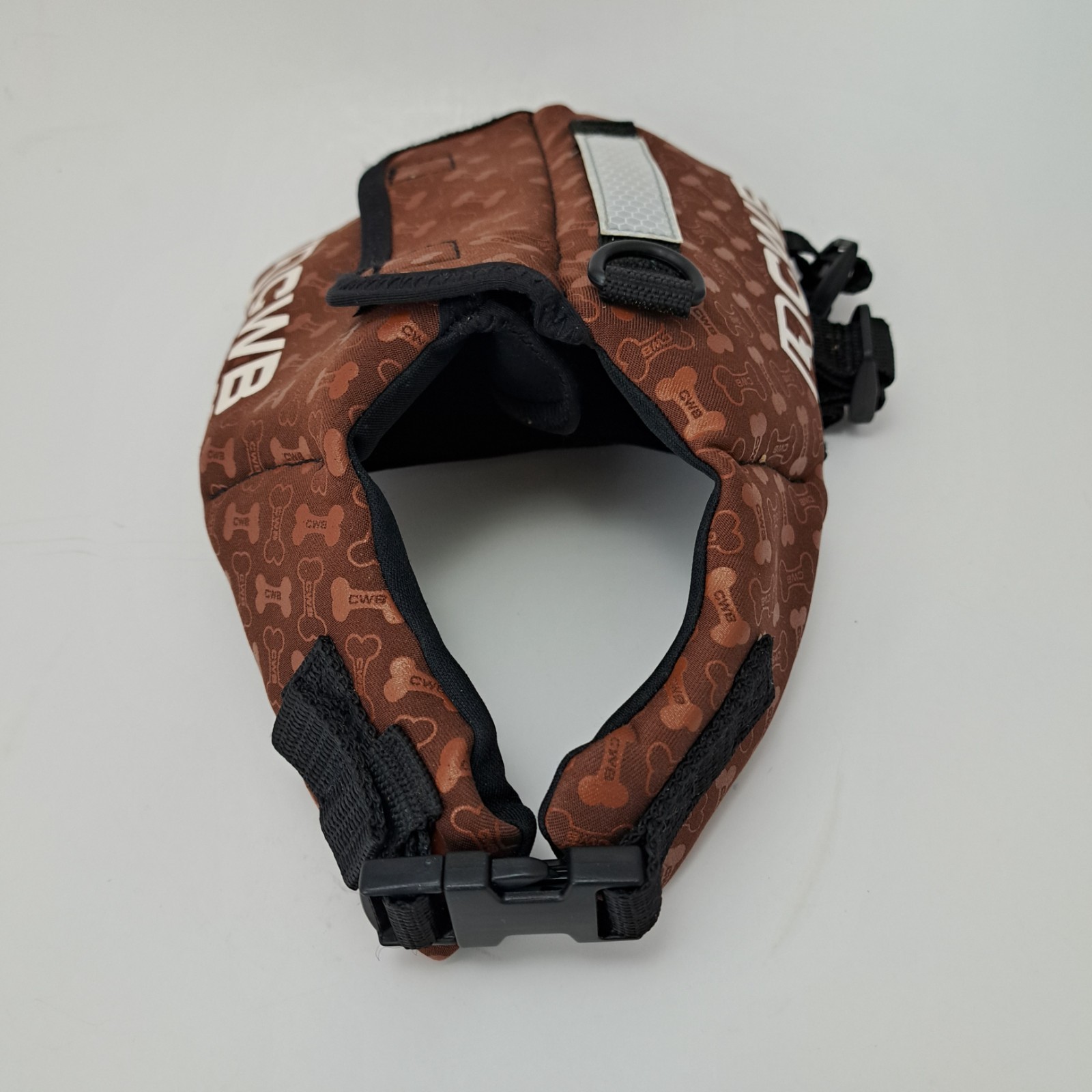 Otis Dog Neo Vest Floatation Vest Life Jacket Neoprene Brown Bones XS xtra Small