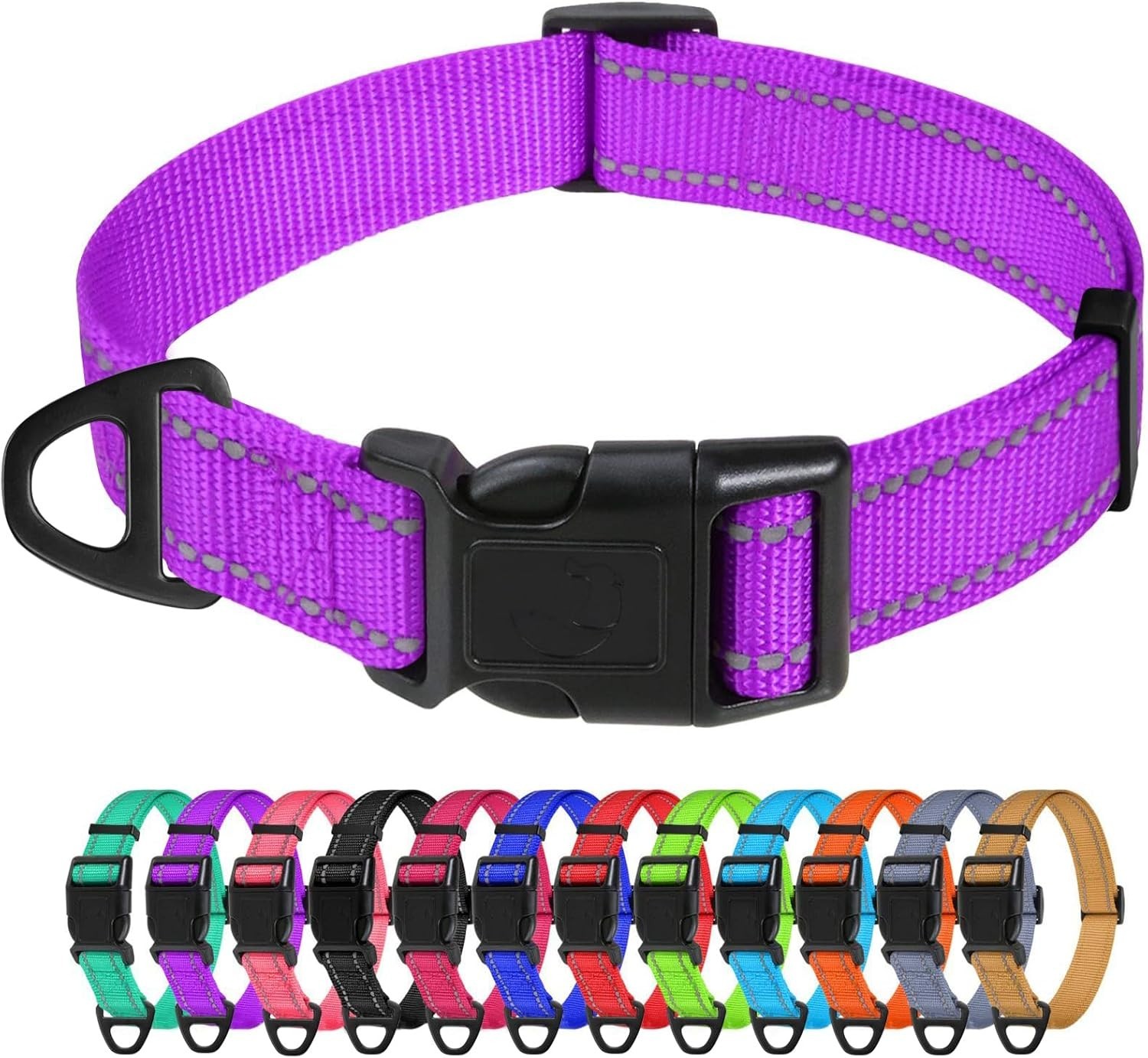 High-Visibility Reflective Dog Collar for Medium Breeds – Soft Nylon & Stylish