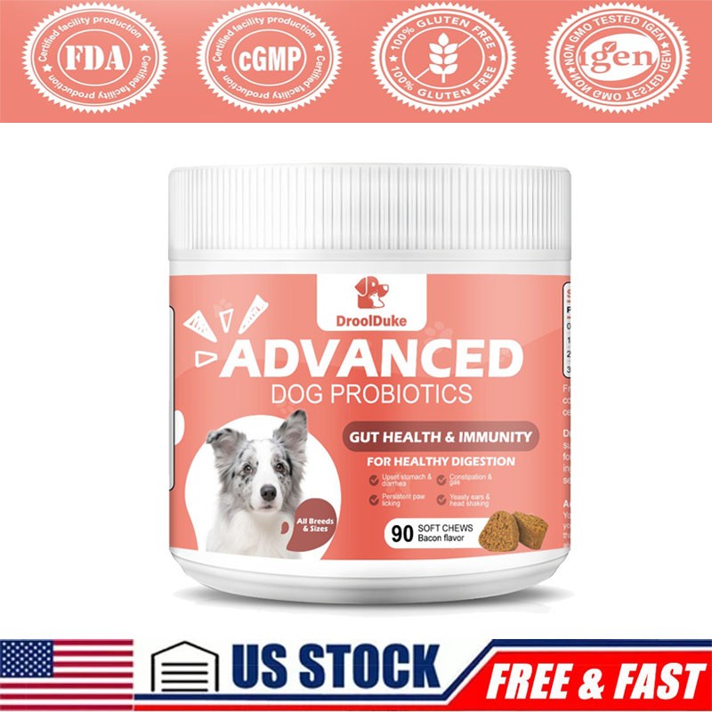 Probiotics for Dogs Soft Chews for Seasonal Allergies, Gut, and Digestive Health