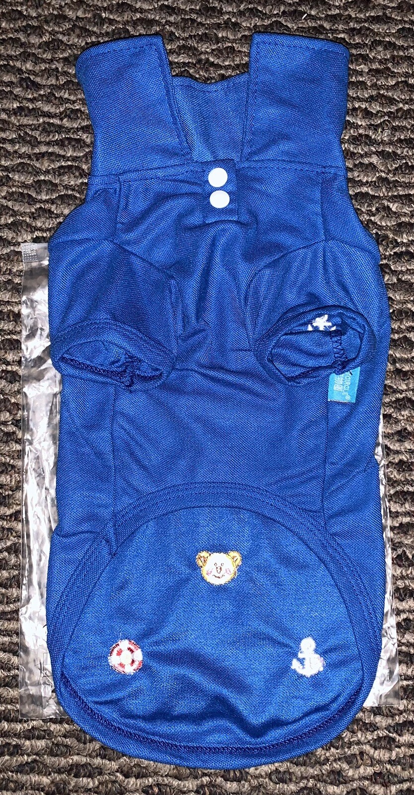 PetCircle Blue Sailor Embroidered Polo Short Sleeve Shirt Small Dogs BUST 16.56″