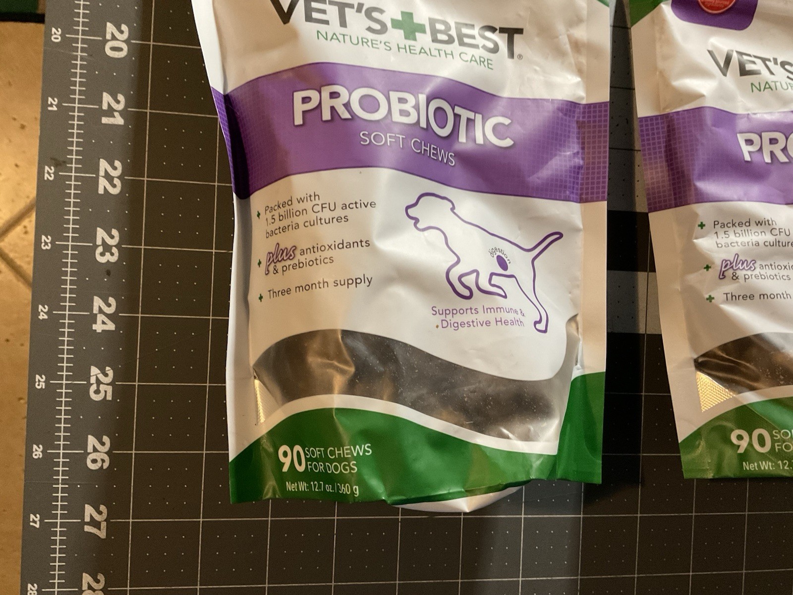 2-bag Vet’s Best Probiotic Soft Chews Digestive Aid 90 count Exp 06/2027