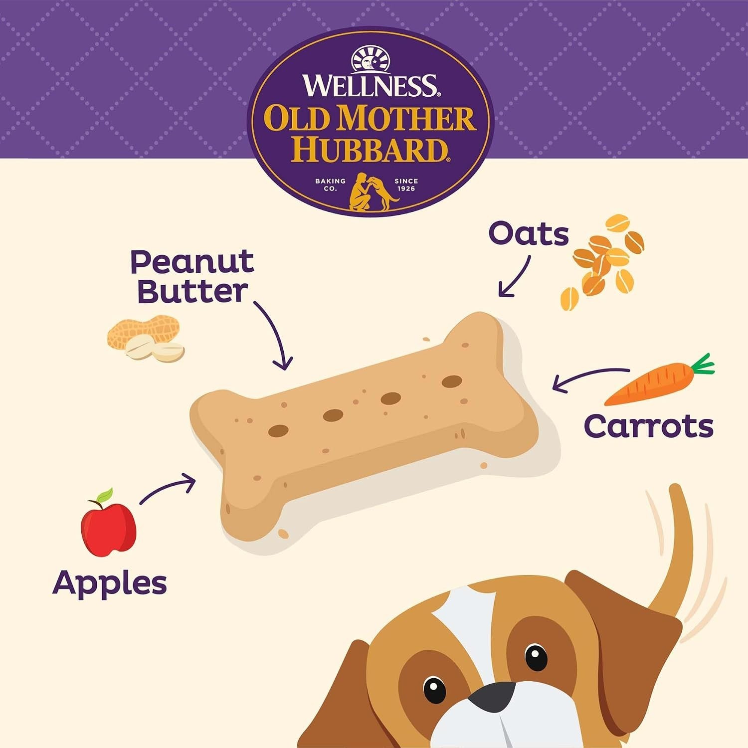 Wellness Large Peanut Butter Dog Biscuits, 6lb, Pack of 2
