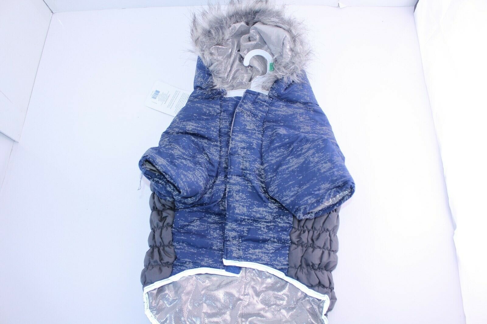 Top Paw Dogs Winter Coat Large Blue Ultra Reflective Waterproof Hooded