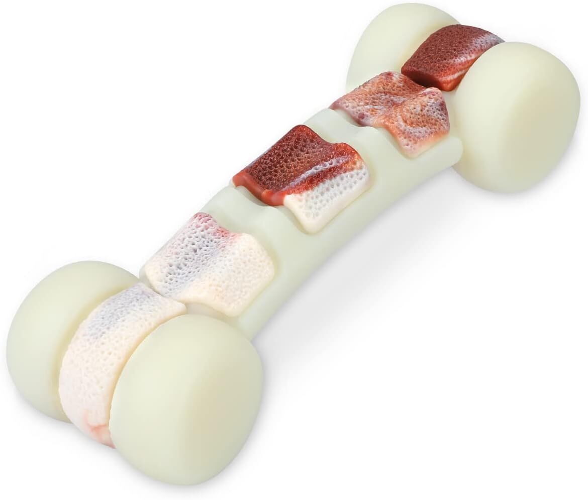 Tikaton Hammerbone Indestructible Dog Chew Toys Bones Beef Flavor Dog Toy, Large