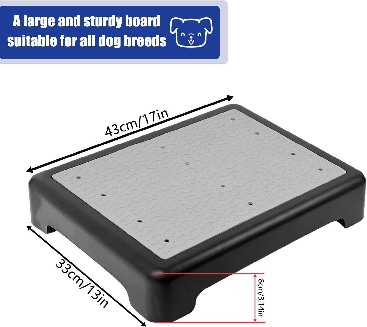 Dog Training Place Board with Non-Skid Surface, Dog Platform for Training, Porta