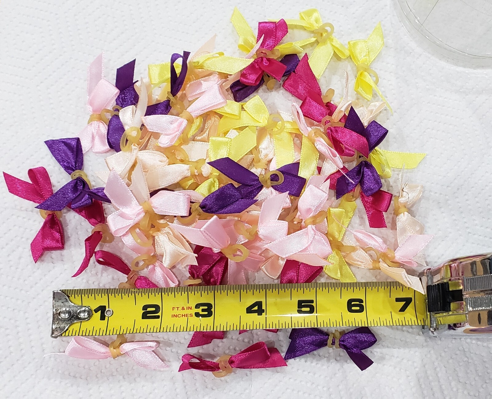 Lot of 60 Solid Color Dog Bows for Ears. Topknots, Collars-Approx. 1 1/2″ Wide