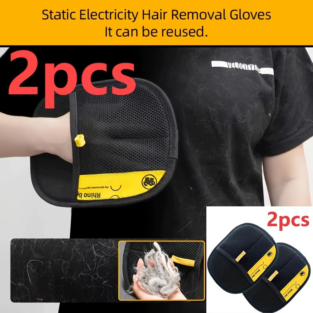 2-Pack Glove Cat Grooming Gloves Cat Hair Remover 2025 New Pet Dog Hair Remover