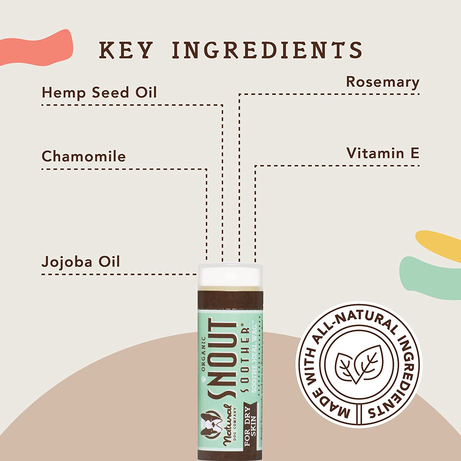 Dog Nose Balm Chapped Crusty And Dry Organic All Natural Ingredient Trial 0.15oz