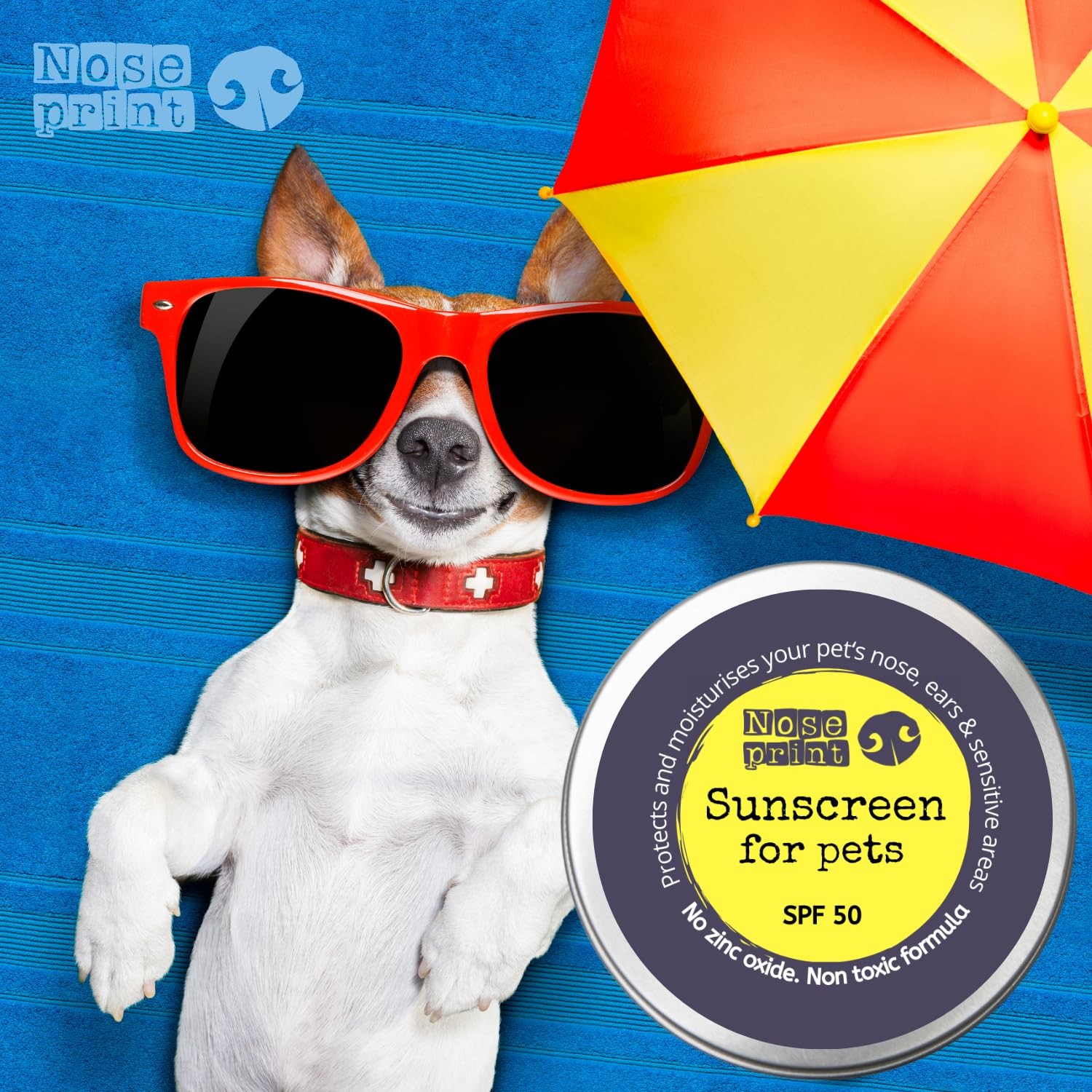 Noseprint Pet Sunscreen Balm, SPF 50, 15ml Tester, Zinc Oxide Free, white