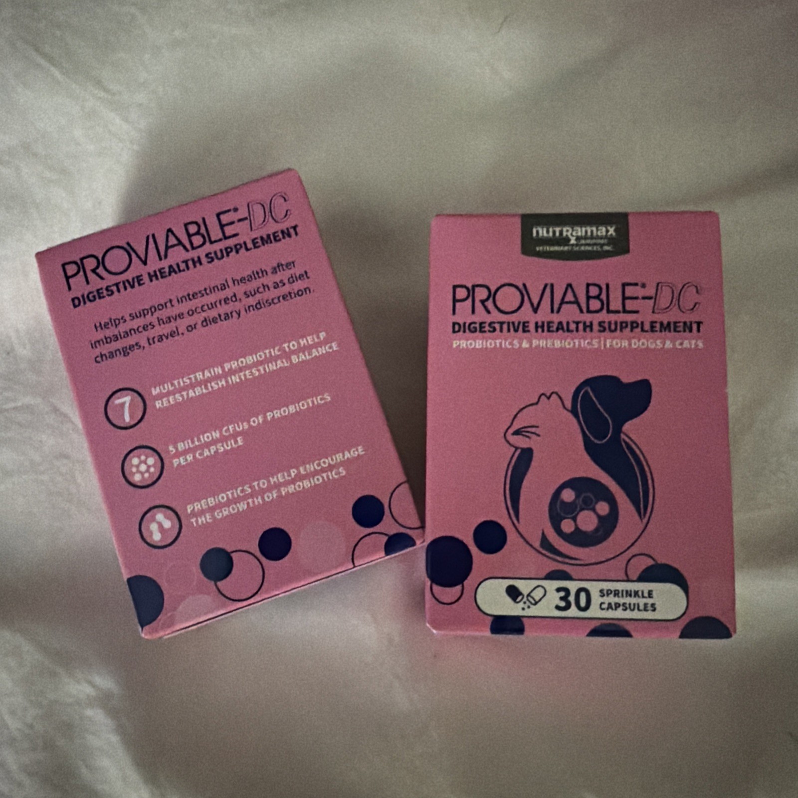 (BUNDLE X2) DOG & CAT Nutramax Proviable-DC Supplement 30 Blister Pk Exp 6/2027