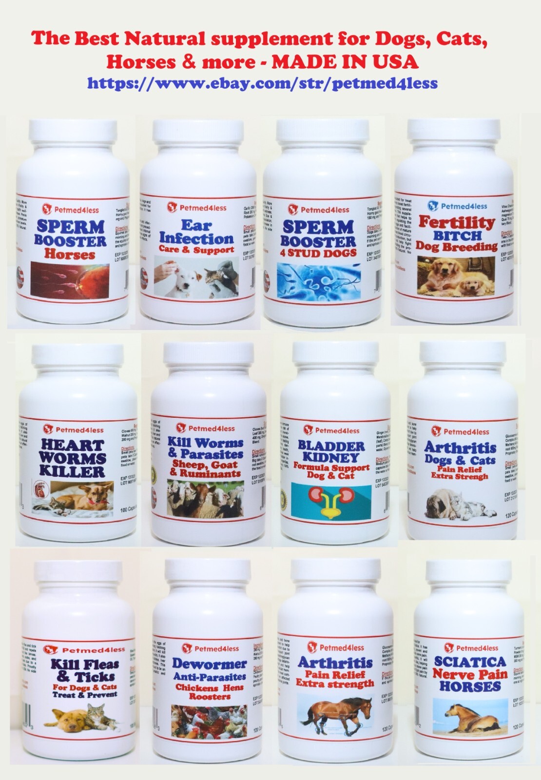 Natural Dewormer for Dog & Cats – Natural formulated to kill, removed & flush