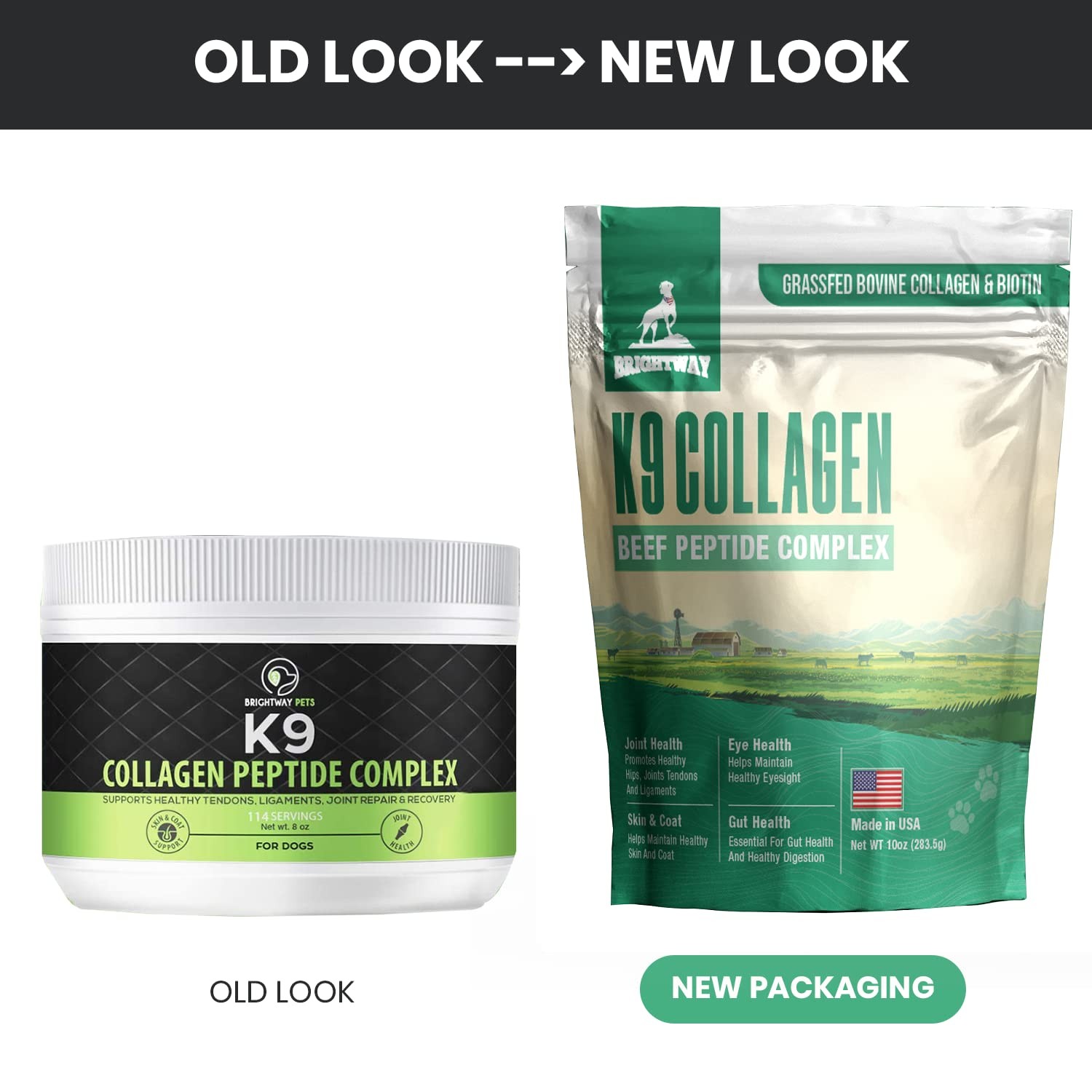 K9 Collagen PEPTIDE Complex W/BIOTIN – Hip & Joint 8 Ounce (Pack of 1)