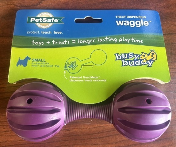 NEW Pet Safe Busy Buddy Waggle Treat Dispensing Toy for Small Dogs 8-25 pounds