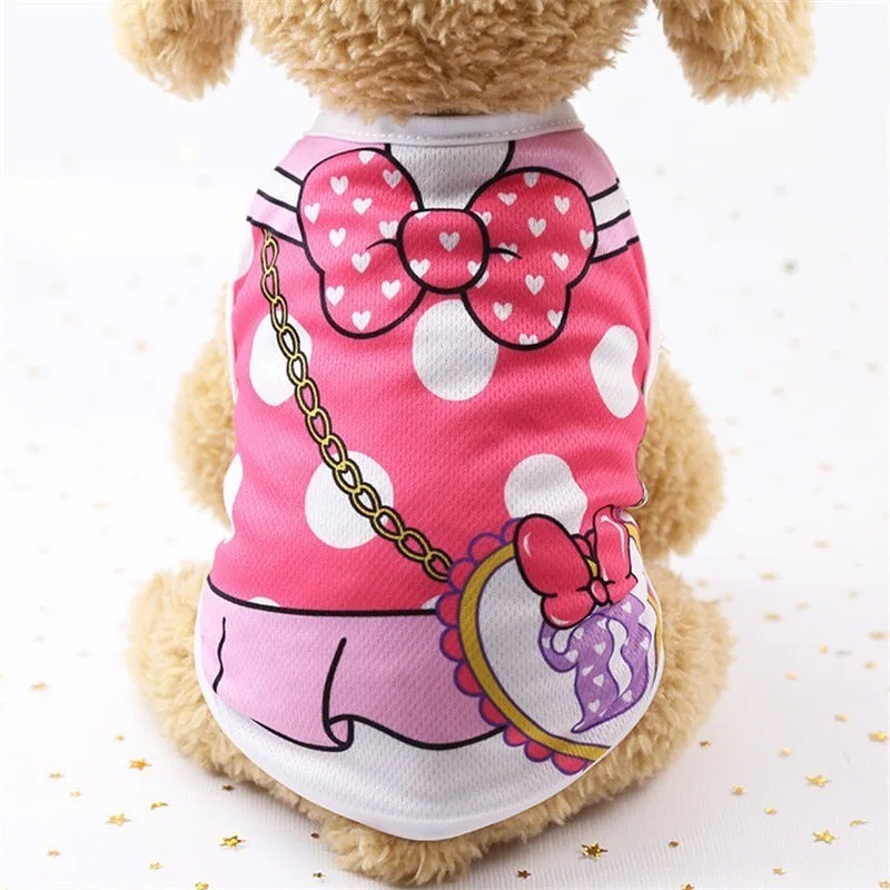 Summer T-Shirt For Small Pet Dog Clothes Cartoon Clothing Puppy Dogs Soft Vests