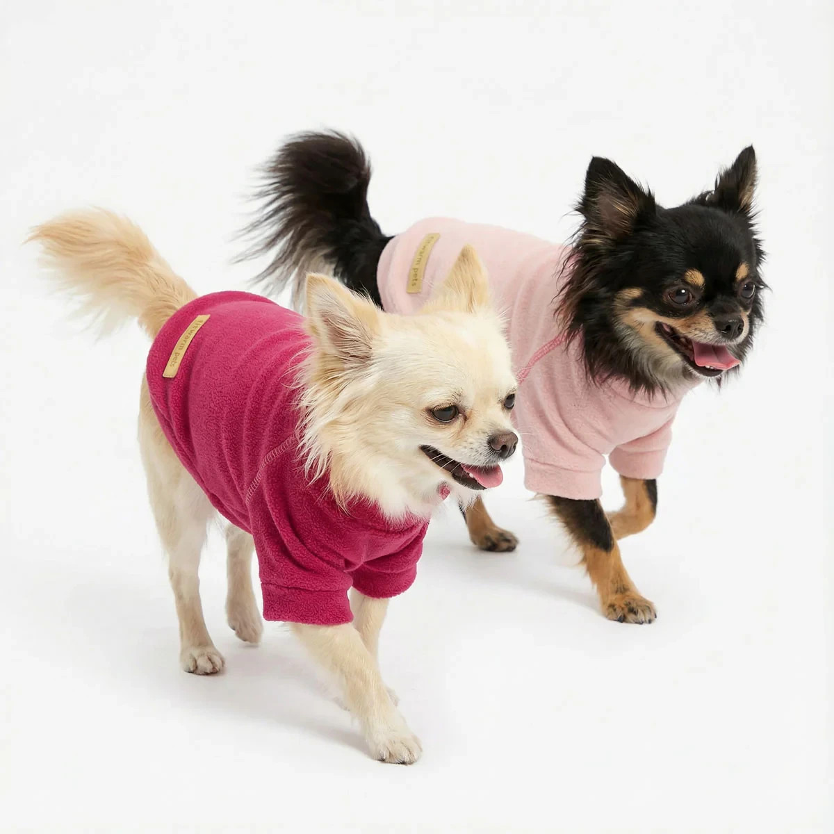 Fitwarm 3 Pack Luxury Fleece Dog Turtleneck Sweaters Pink / Purple XS–L NEW