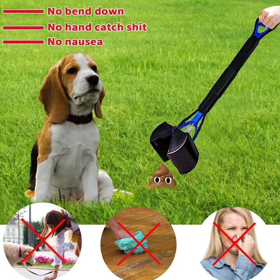 18” Pooper Scooper for Small Dog Cat Waste Clean Pet Scoop Animal Pick Up Jumbo