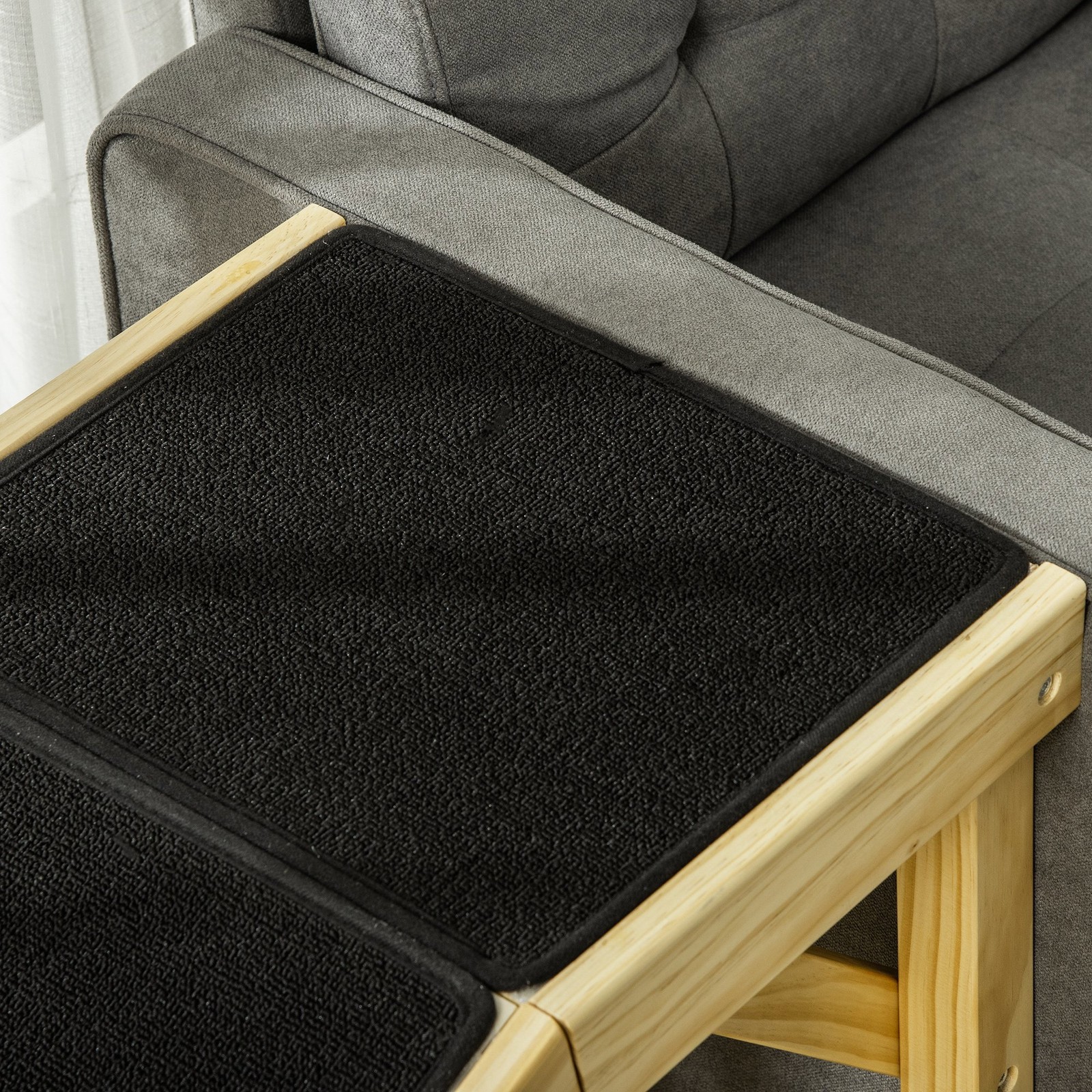 Dog Ramp for High Beds Non-slip Carpet Top Platform for Small Medium Large Pet