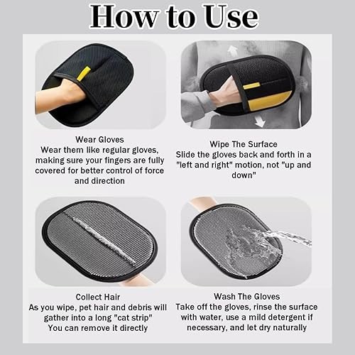 Cat Hair Remover – Grooming Cat Gloves – Pet Dog Glove – Free 1g Catnip