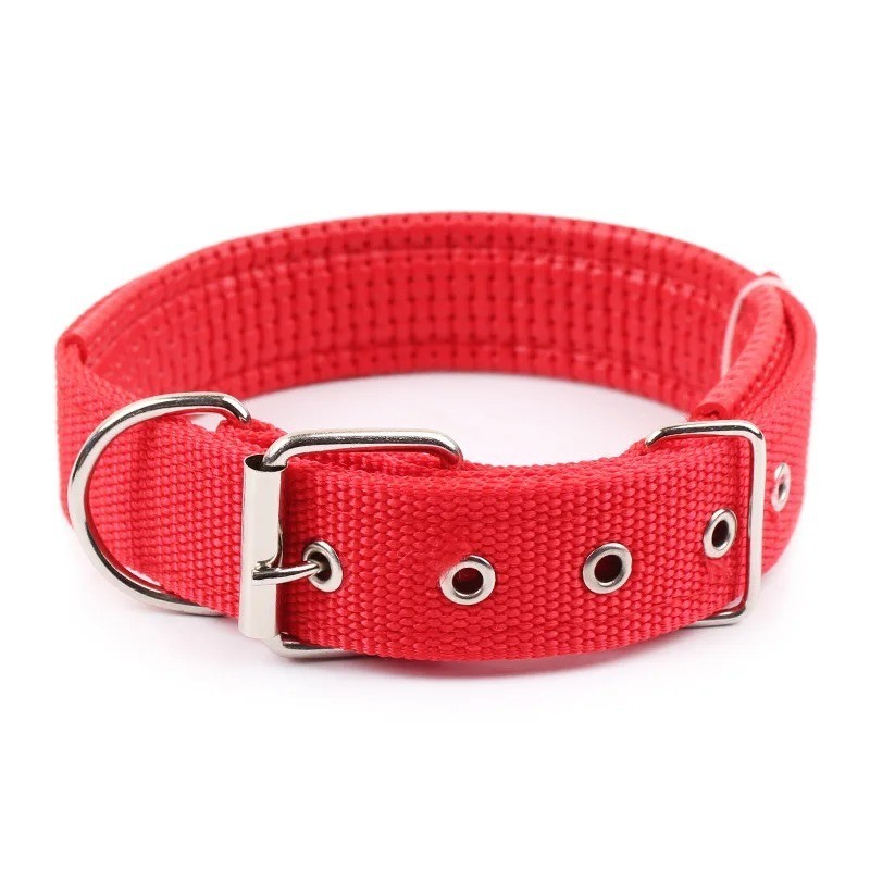 Adjustable Nylon Dog Collar for Small Medium Large Dogs Stylish Solid Pet Collar