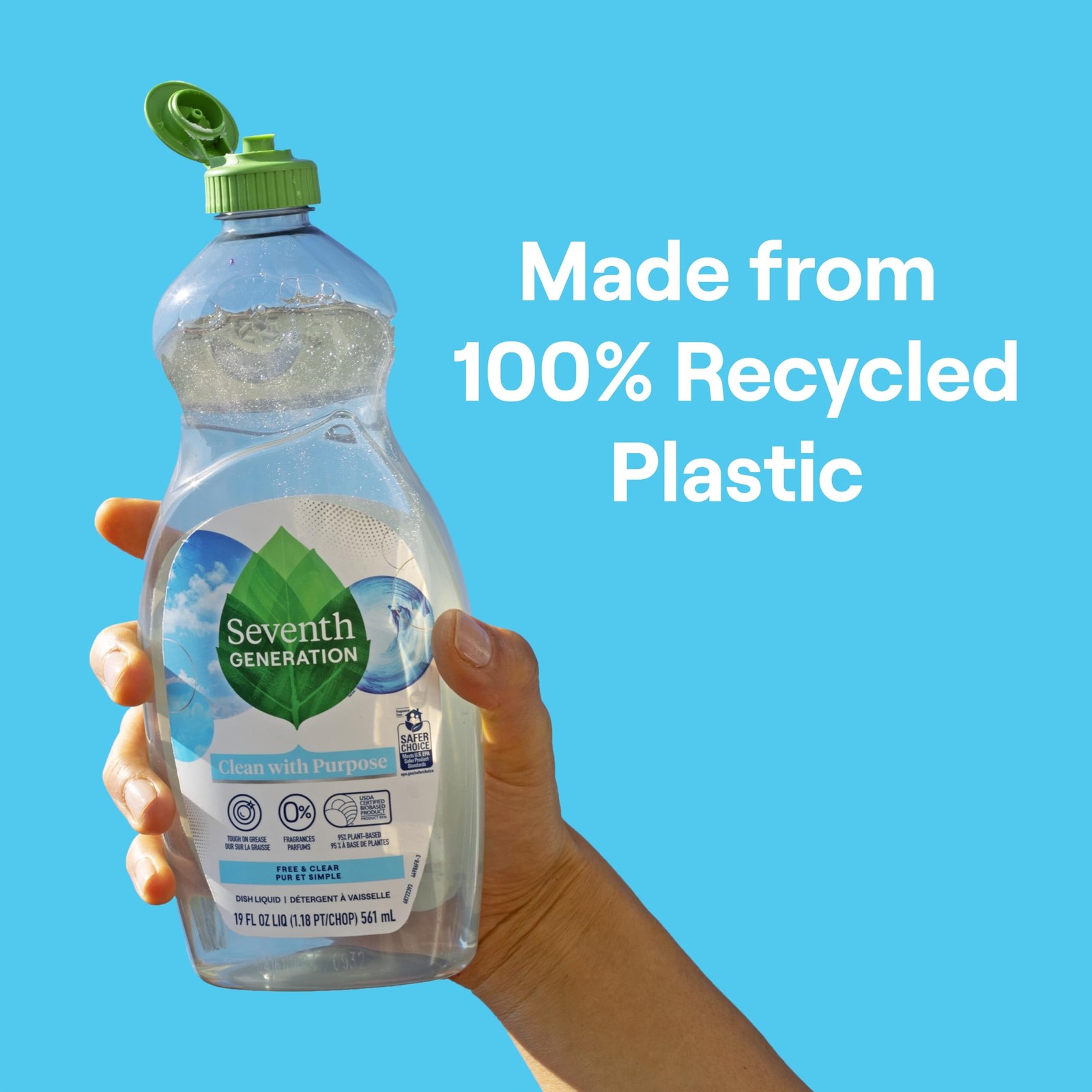Seventh Generation Dish Liquid Soap Refill Free & Clear Dish Soap for sensiti…