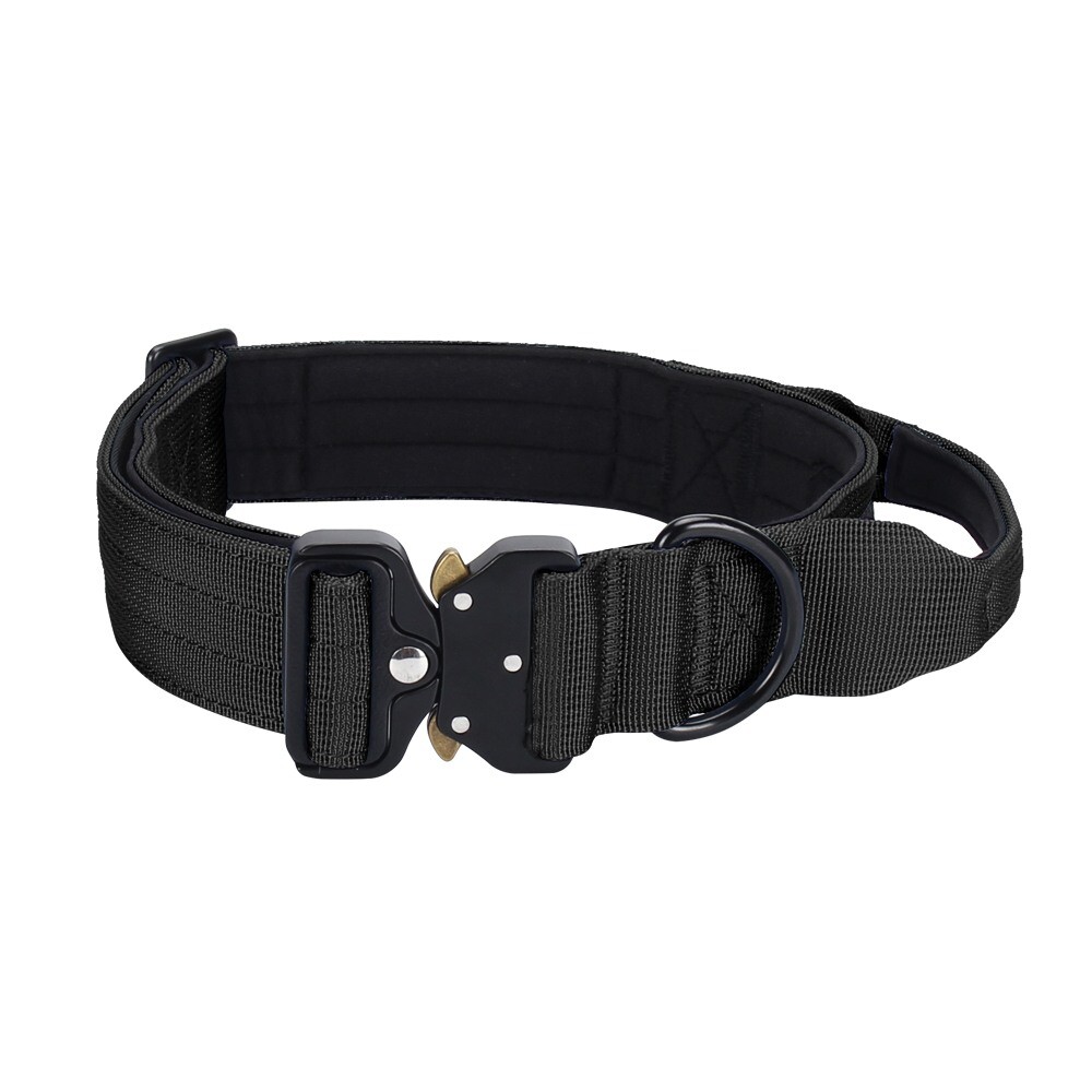 TSG Nylon Heavy Duty Dog Collar With Handle CanineTraining Walking