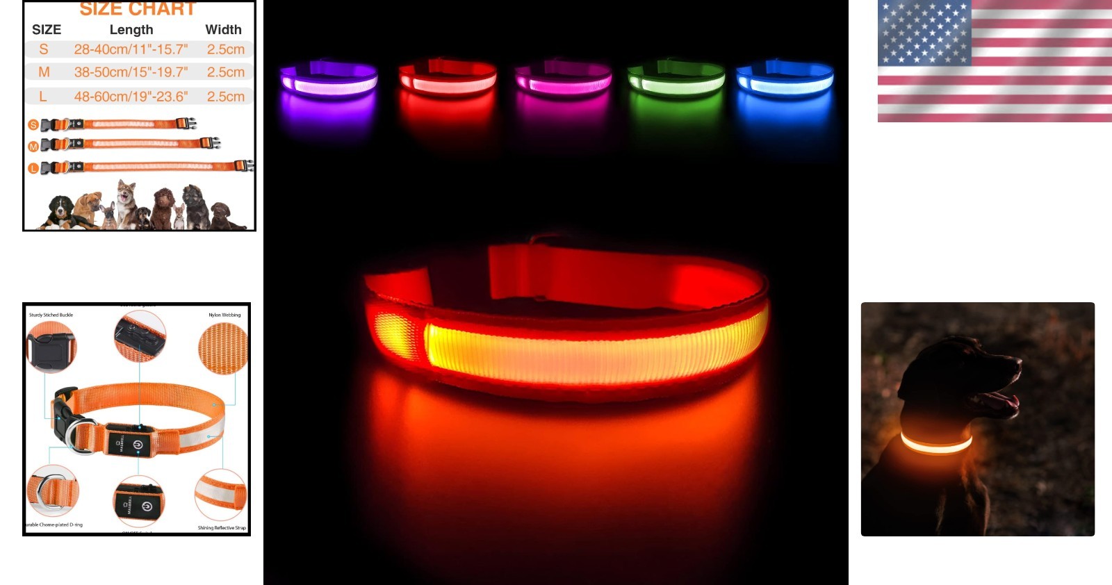 High Visibility LED Dog Collar – Waterproof Glow Collar for Nighttime Safety