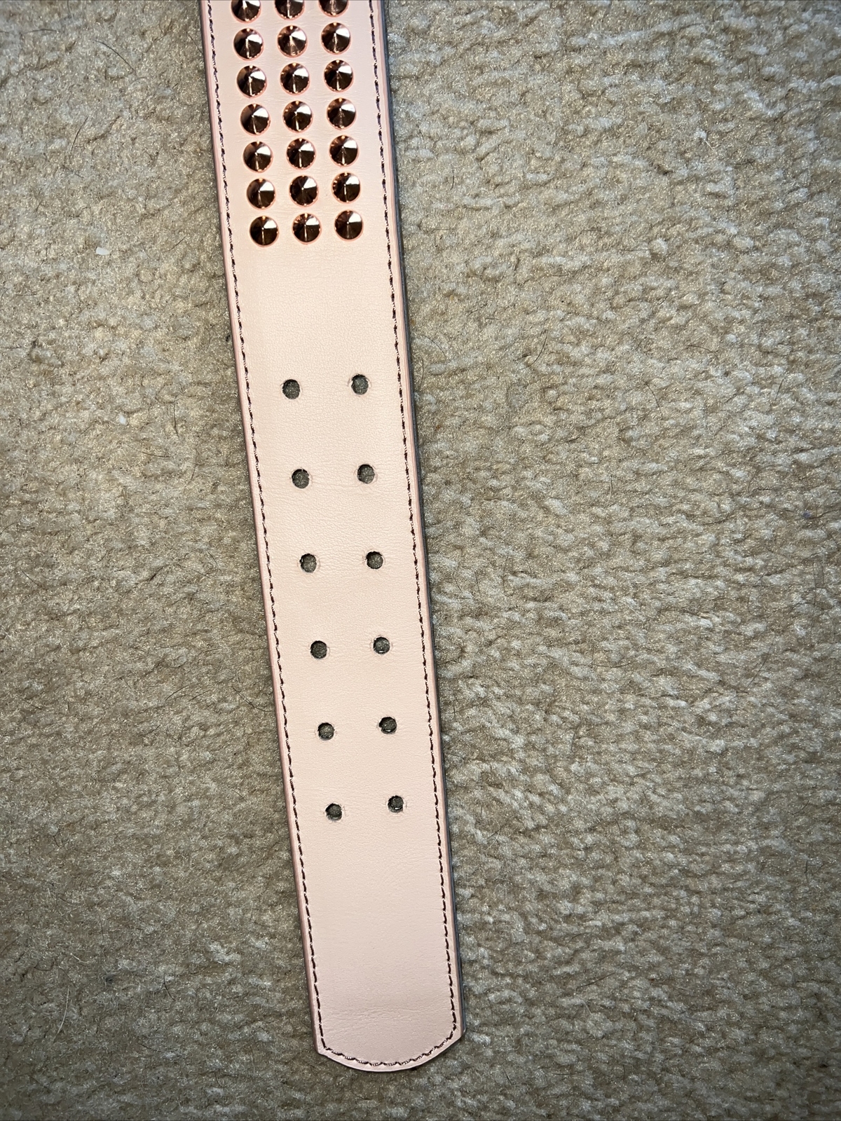 Bond & Co Pink Rose Gold xxl/xxxl Genuine Leather Collar For Big Dogs 90-140lb