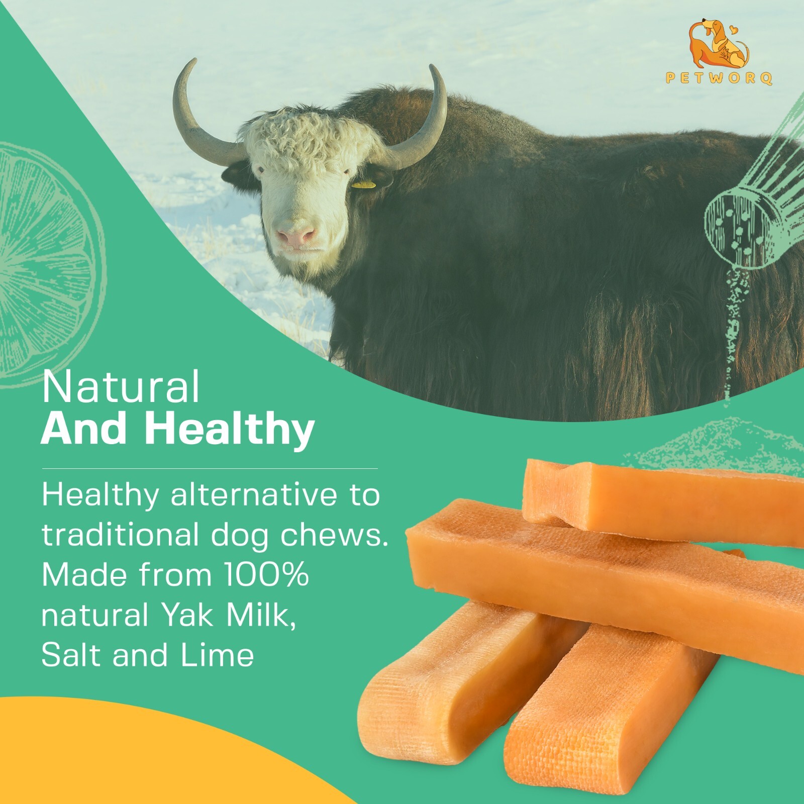 Himalayan Yak chees Dog Chews Yak Milk Cheese Treats – Choices Of Multiple Sizes