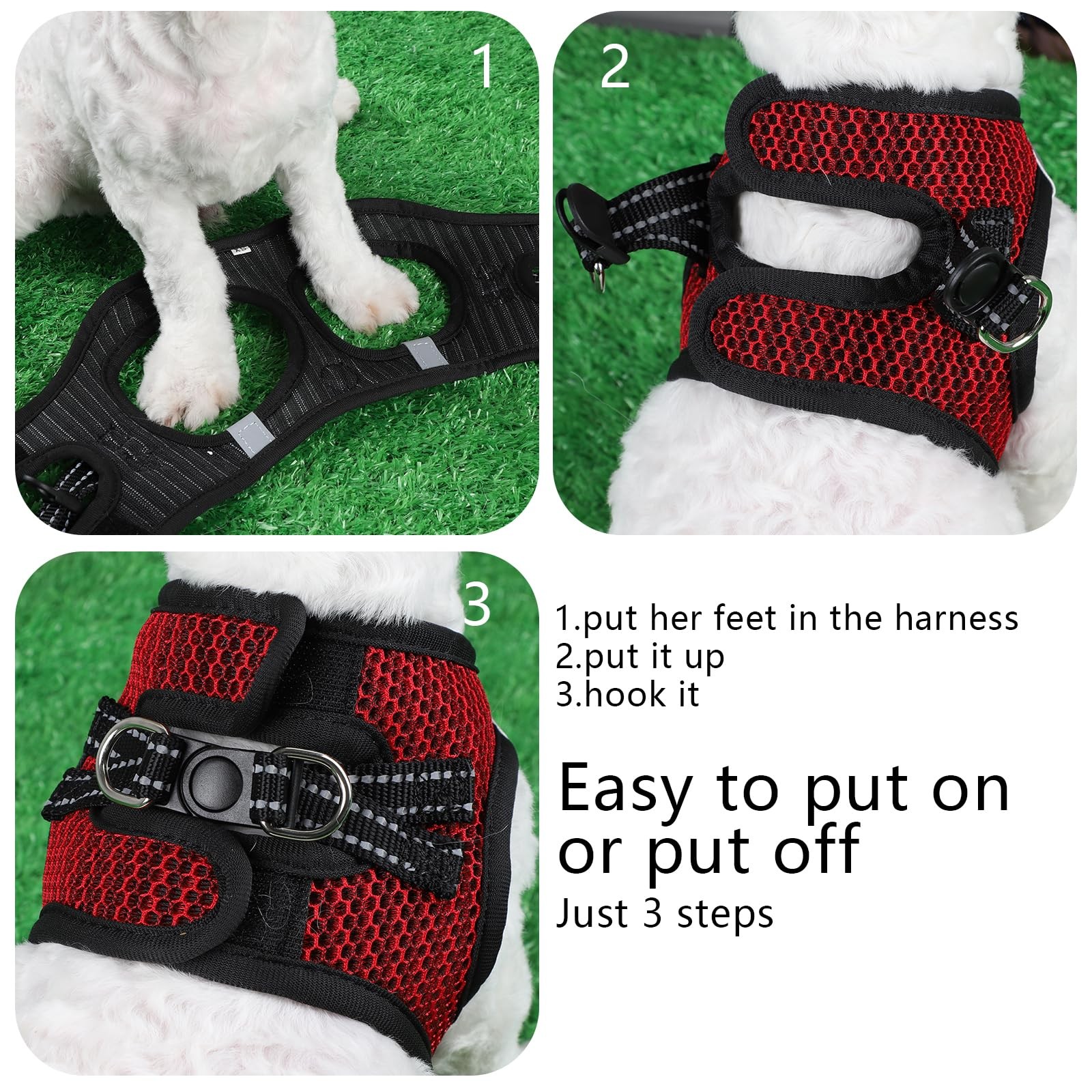 Dog Harness for Medium Dogs Chihuahua Harness Tiny Dog Harness for Cats Dogs