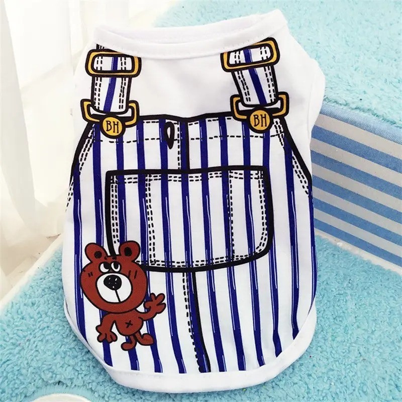 Summer T-Shirt For Small Pet Dog Clothes Cartoon Clothing Puppy Dogs Soft Vests