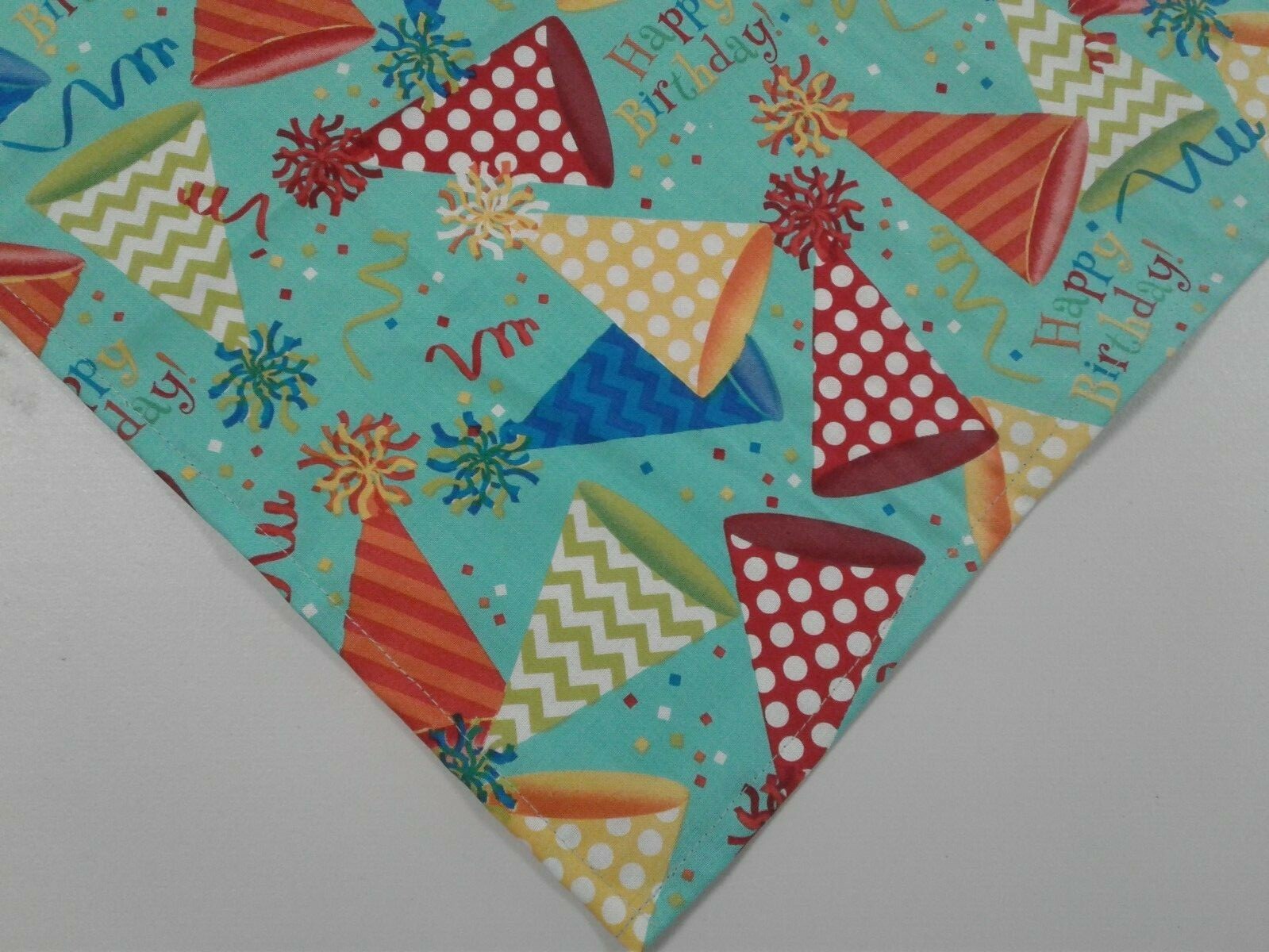 Dog Bandana/Scarf Tie On Happy Birthday, Party Hats, XS,M,L