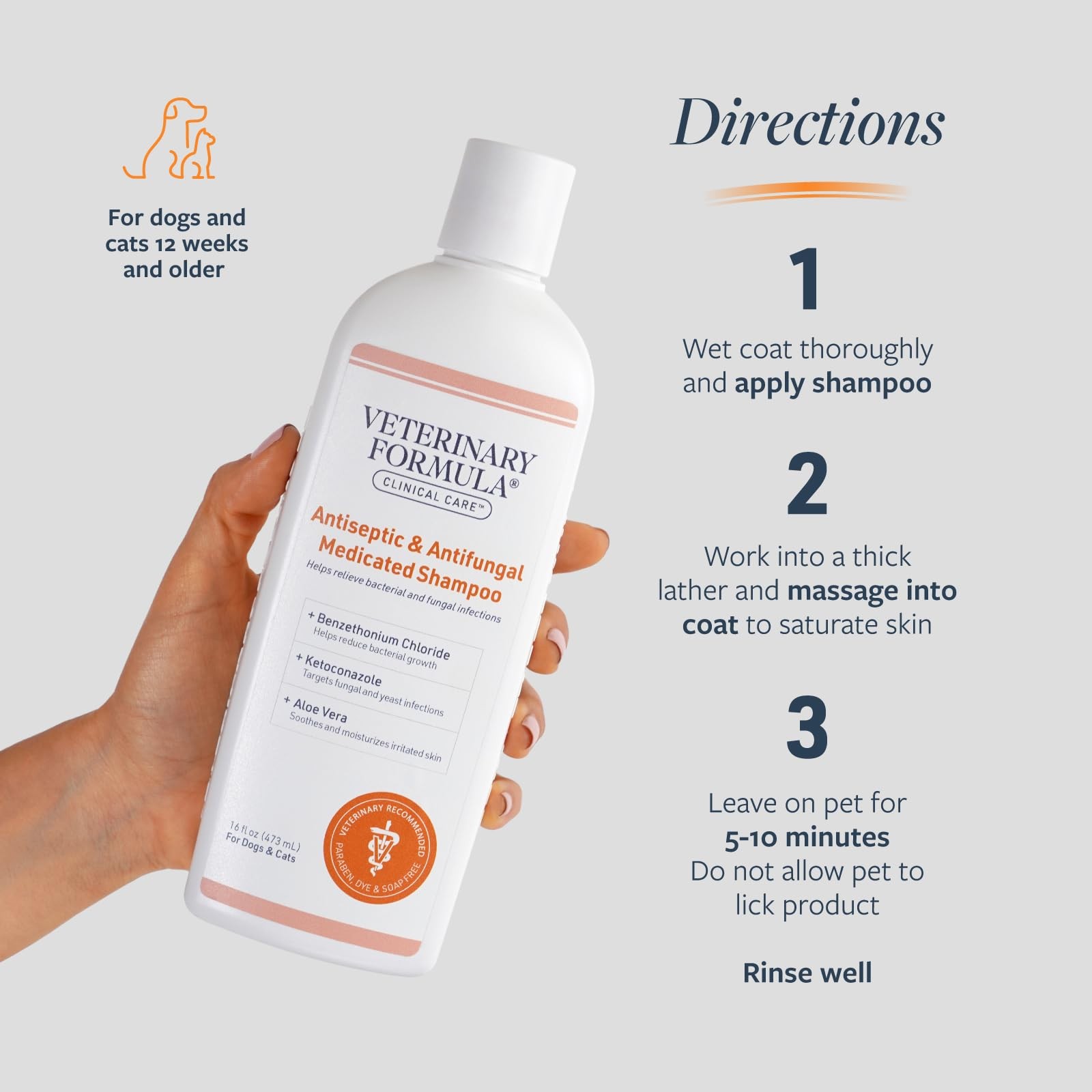 Veterinary Formula Clinical Care Antiseptic and 16 Fl Oz (Pack of 1), White