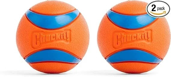 ChuckIt! Ultra Ball Dog Toy, Durable High Bounce Rubber Dog Ball, Medium 2 pack