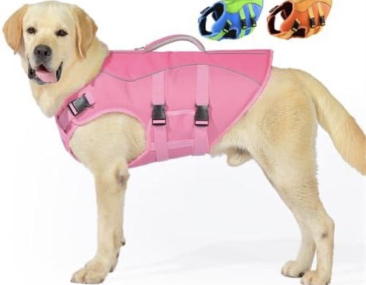 PETDSH Dog Life Jacket Medium , High Flotation for Swimming Boating, #30