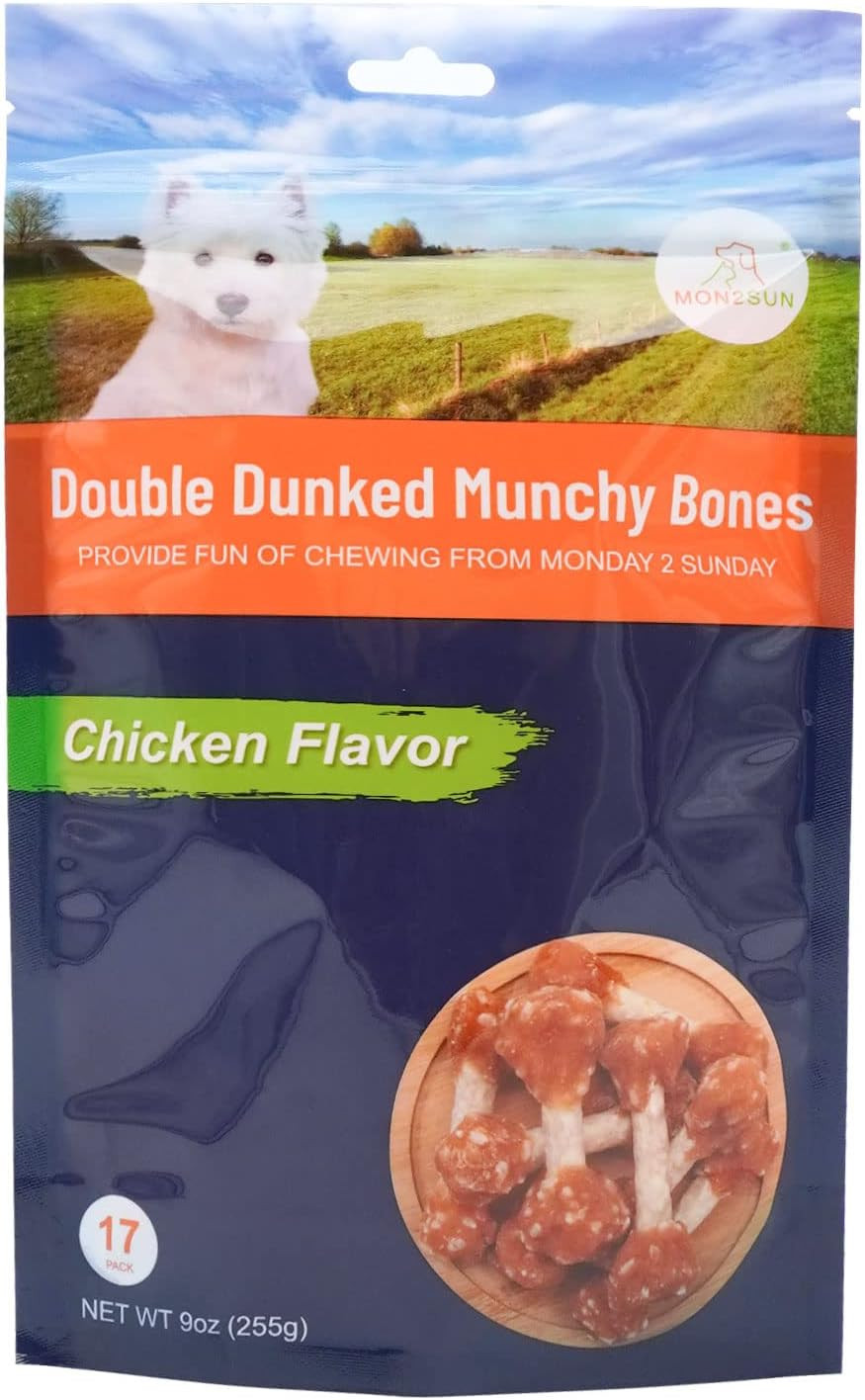 Dog Treats 9oz Mini Rawhide Chews Chicken 9 Ounce (Pack of 1)