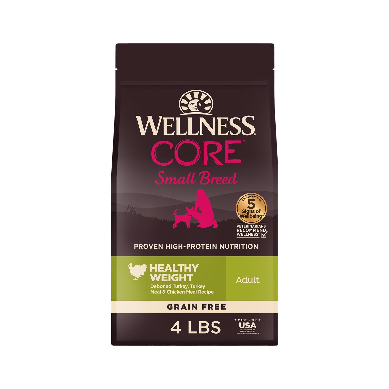 Wellness CORE Healthy Weight 4 Pound (Pack of 1), Small Breed