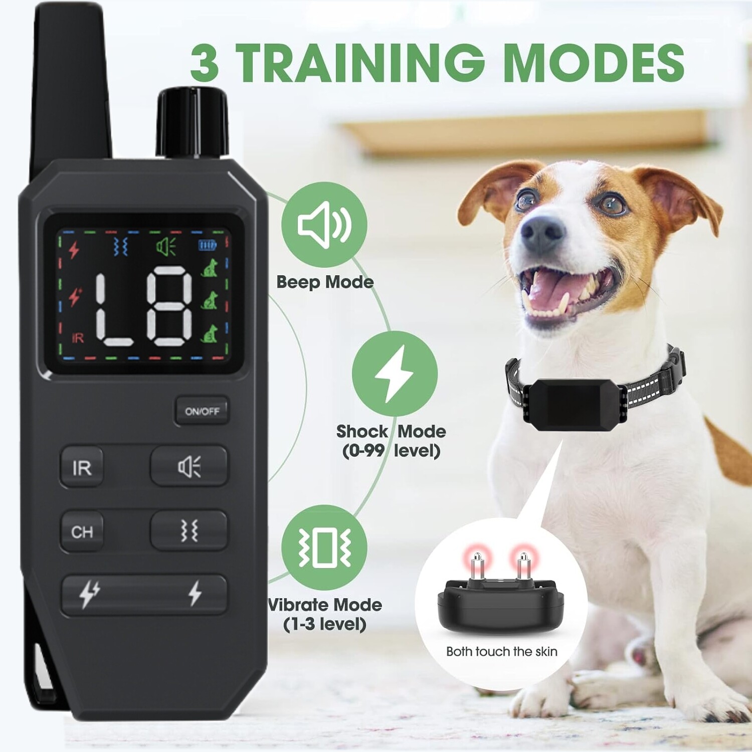 2800 FT Remote Dog Shock Collar Training Rechargeable Waterproof LCD Pet Trainer