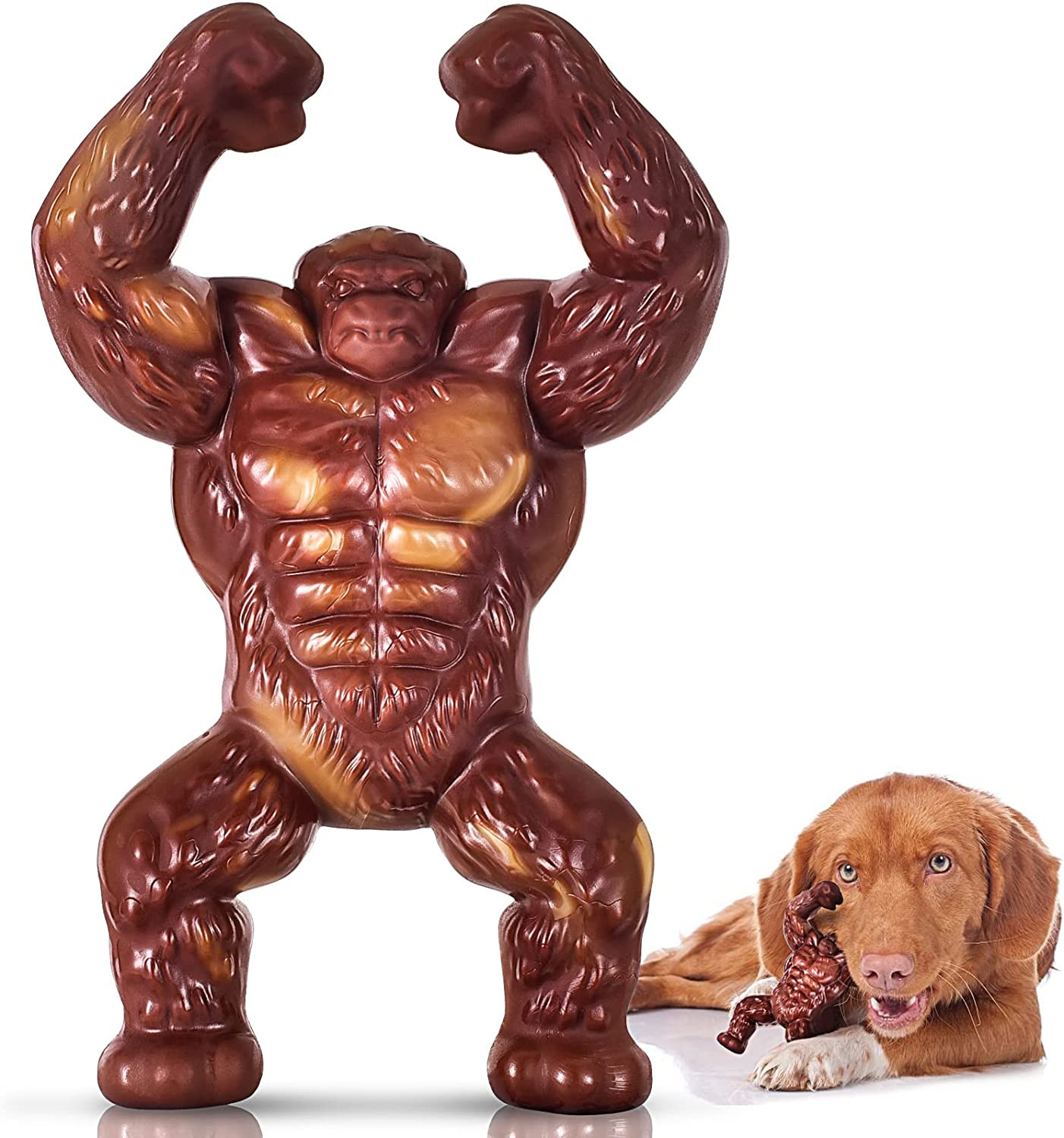 Dog Chew Toys for Aggressive Chewers Large Breed Rubber Dog Bones Teeth Cleaning