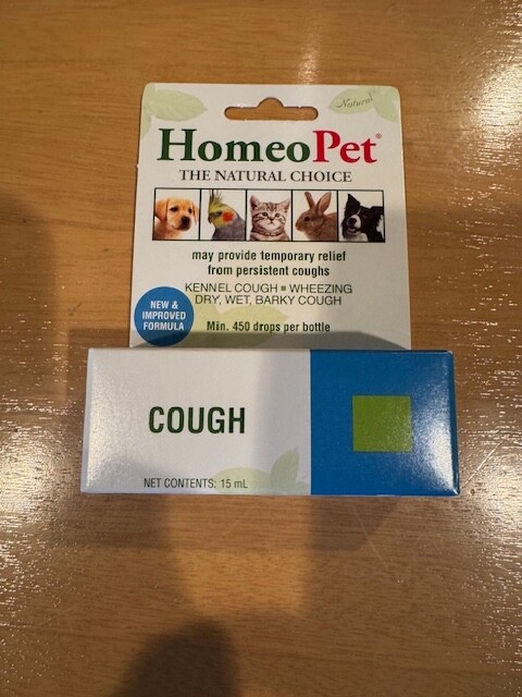 NEW HomeoPet COUGH Natural Pet Medicine. 15 ML CATS DOGS BIRDS SEALED