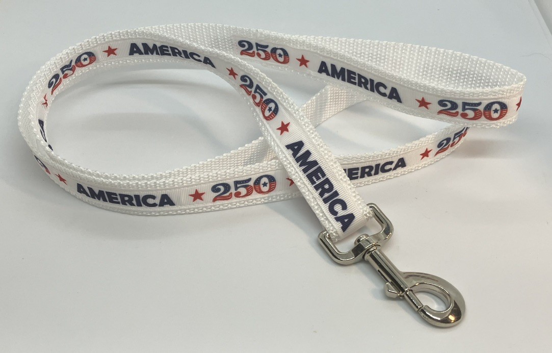 Dog Leaches/Leads Patriotic 250 America Red White Blue On White Handmade Sturdy