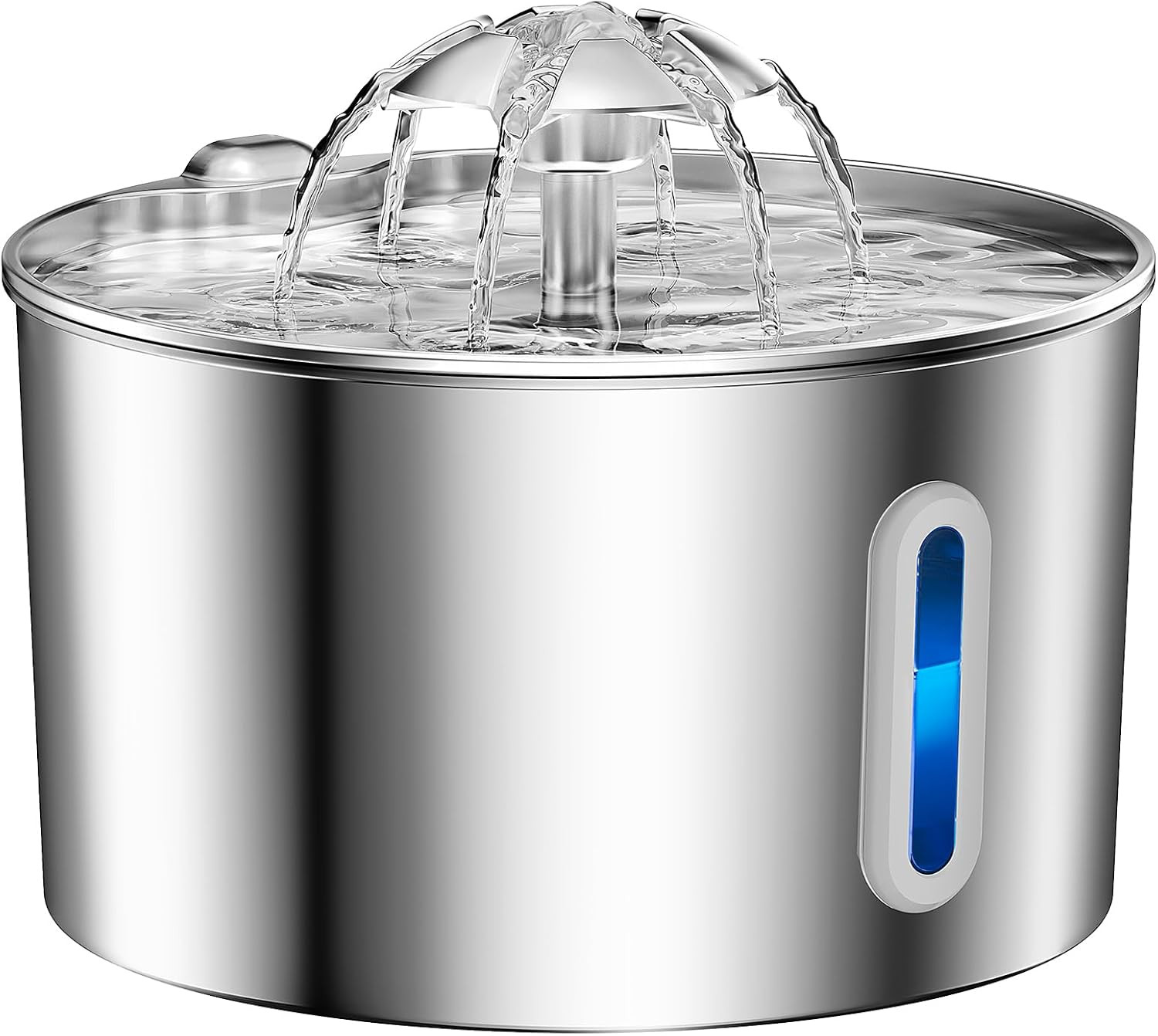 Stainless Steel Cat Water Fountain 74oz Automatic Pet Dispenser